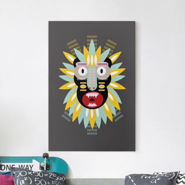 Impression sur toile - Collage Ethnic Mask - King Kong