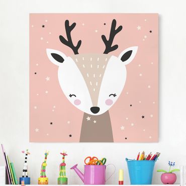 Impression sur toile - Happy Deer