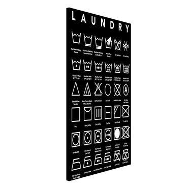 Tableau magnétique - Laundry Symbols Black And White