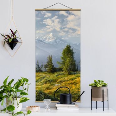 Tableau en tissu avec porte-affiche - Émosson Wallis Switzerland