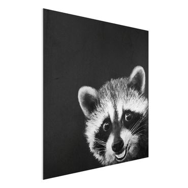 Impression sur forex - Illustration Racoon Black And White Painting