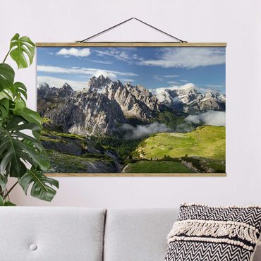 Tableau en tissu avec porte-affiche - Italian Alps