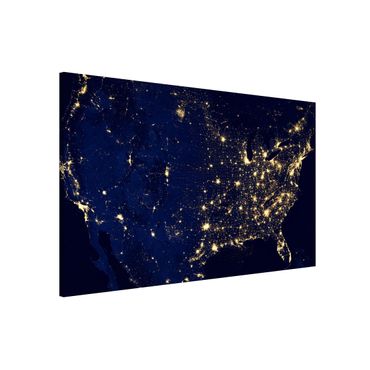 Tableau magnétique - NASA Picture USA From Space By Night