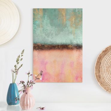 Impression sur toile - Pastel Summer With Gold