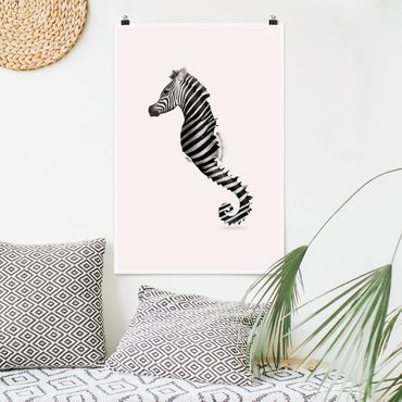 Poster animaux - Seahorse With Zebra Stripes