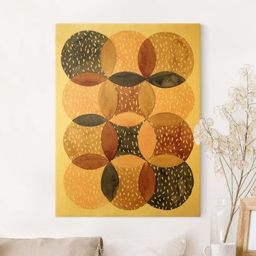 Tableau sur toile or - Overlapping Circles