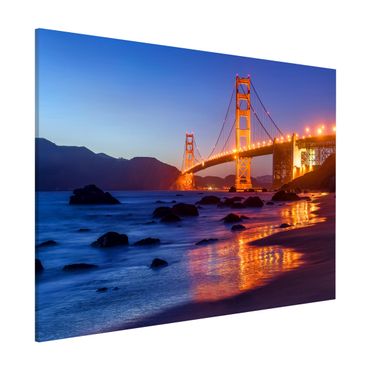 Tableau magnétique - Golden Gate Bridge At Dusk