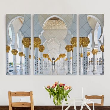 Impression sur toile 3 parties - Mosque In Abu Dhabi