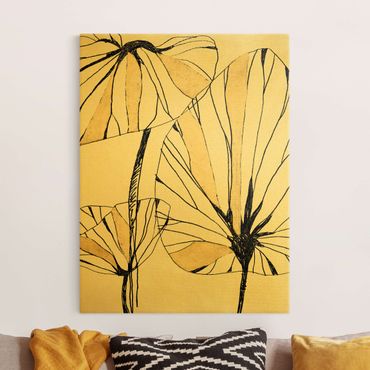 Tableau sur toile or - Topical Leaves With Gold I