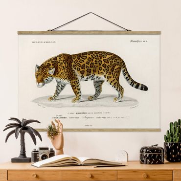 Tableau en tissu avec porte-affiche - Vintage Board Jaguar