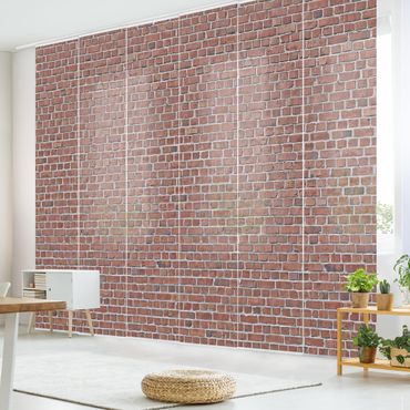 Set de panneaux coulissants - Brick Wall Wallpaper Red