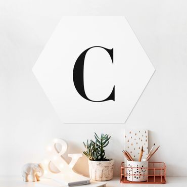 Hexagone en forex - Letter Serif White C