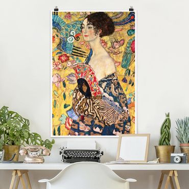 Poster reproduction - Gustav Klimt - Lady With Fan