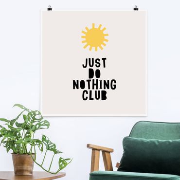 Poster - Do Nothing Club Yellow