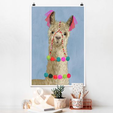 Poster animaux - Lama With Jewelry IV