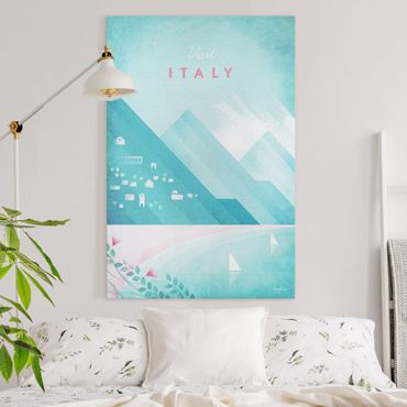 Impression sur toile - Travel Poster - Italy