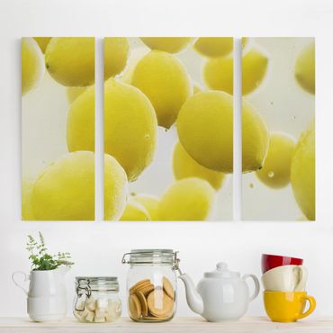 Impression sur toile 3 parties - Lemons In Water