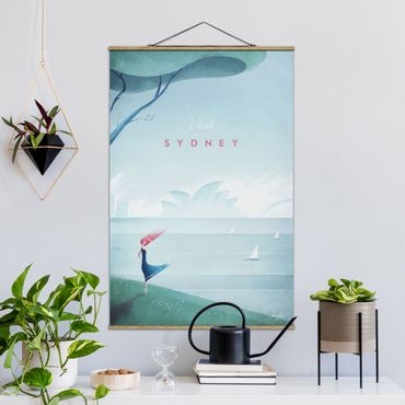Tableau en tissu avec porte-affiche - Travel Poster - Sidney
