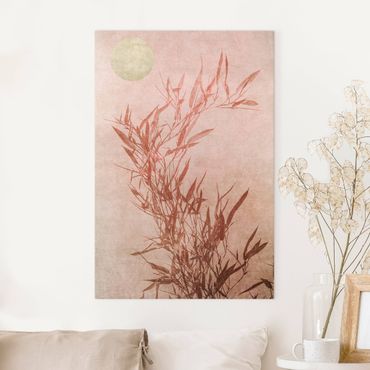 Impression sur toile - Golden Sun Pink Bamboo