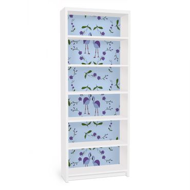 Papier adhésif pour meuble IKEA - Billy bibliothèque - Mille Fleurs pattern Design Blue