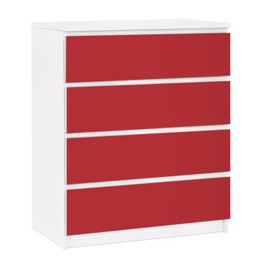 Papier adhésif pour meuble IKEA - Malm commode 4x tiroirs - Colour Carmin