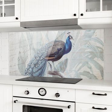 Fond de hotte - Shabby Chic Collage - Peacock