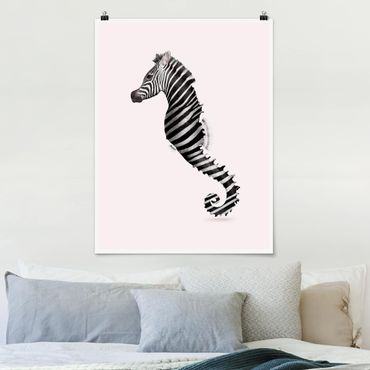 Poster animaux - Seahorse With Zebra Stripes