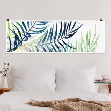 Poster panoramique fleurs - Exotic Foliage - Palme