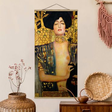 Tableau en tissu avec porte-affiche - Gustav Klimt - Judith I