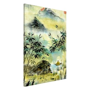 Tableau magnétique - Japanese Watercolour Drawing Bamboo Forest