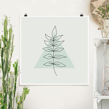 Poster - Branch Geometry Triangle Line Art
