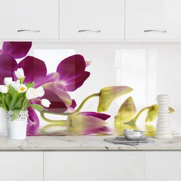 Revêtement mural cuisine - Pink Orchid Waters