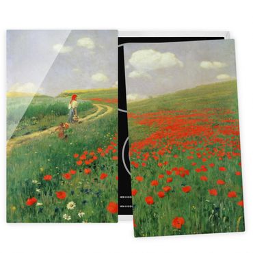 Cache plaques de cuisson en verre - Pál Szinyei-Merse - Summer Landscape With A Blossoming Poppy