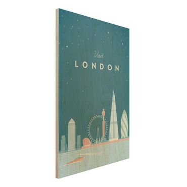 Impression sur bois - Travel Poster - London