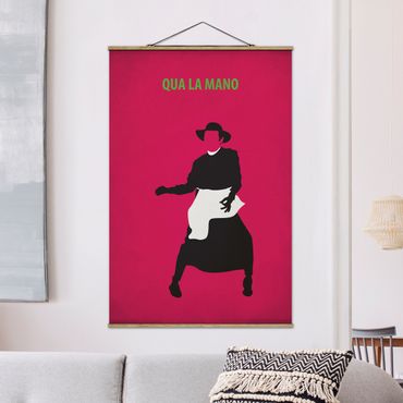 Tableau en tissu avec porte-affiche - Film Poster Qua La Mano