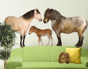 Sticker mural - No.999 The Horse Family