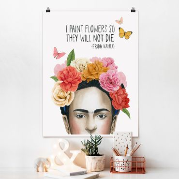 Poster citation - Frida's Thoughts - Flowers
