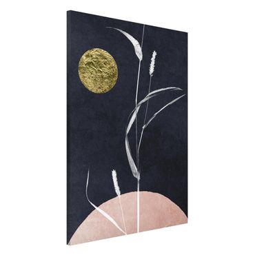 Tableau magnétique - Golden Moon With Reed