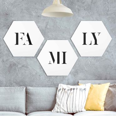 Hexagone en forex - Letters FAMILY Black Set I