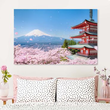 Impression sur toile - Chureito Pagoda And Mt. Fuji