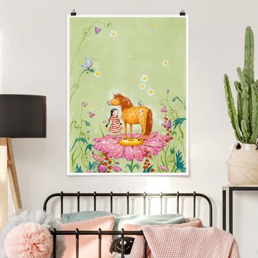 Poster chambre enfant - The Magic Pony On The Flower