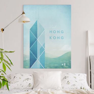 Impression sur toile - Travel Poster - Hong Kong