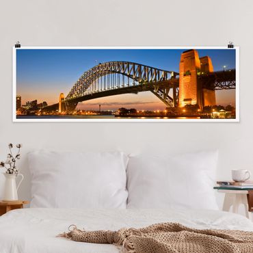 Poster panoramique architecture & skyline - Harbor Bridge In Sydney