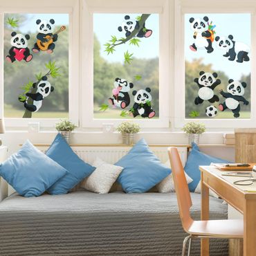 Sticker pour vitres enfants - Panda Bear Mega Set