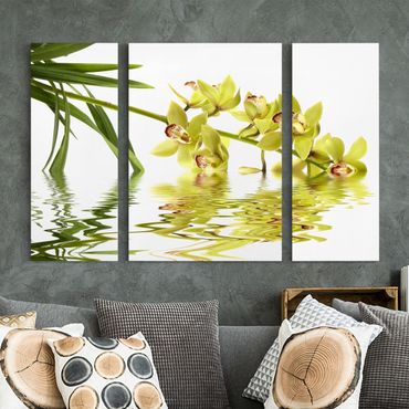 Impression sur toile 3 parties - Elegant Orchid Waters