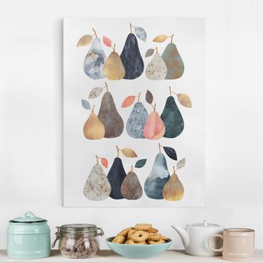 Tableau sur toile - Collage Golden Pears