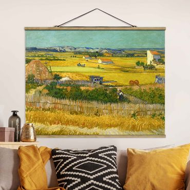 Tableau en tissu avec porte-affiche - Vincent Van Gogh - The Harvest