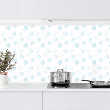 Revêtement mural cuisine - Watercolour Dots Turquoise