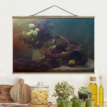 Tableau en tissu avec porte-affiche - Still Life With Vase