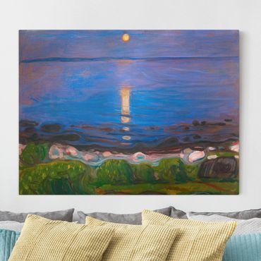Tableau sur toile - Edvard Munch - Summer Night By The Beach